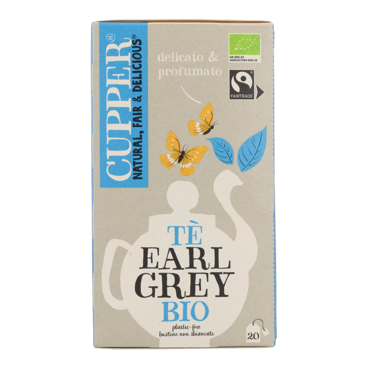 Cupper Organic Earl Grey Black Tea 20 tea bags