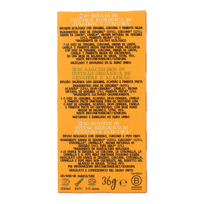 Cupper Organic Ginger and Turmeric Tea 20 bags