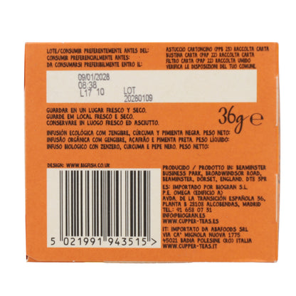 Cupper Organic Ginger and Turmeric Tea 20 bags