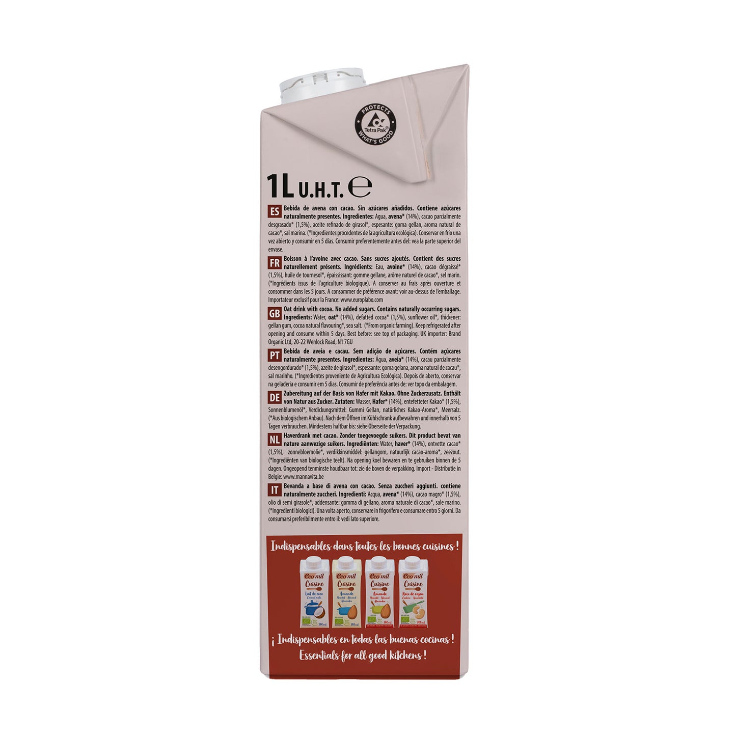 NaturGreen Organic Cocoa Oat Drink 1 L