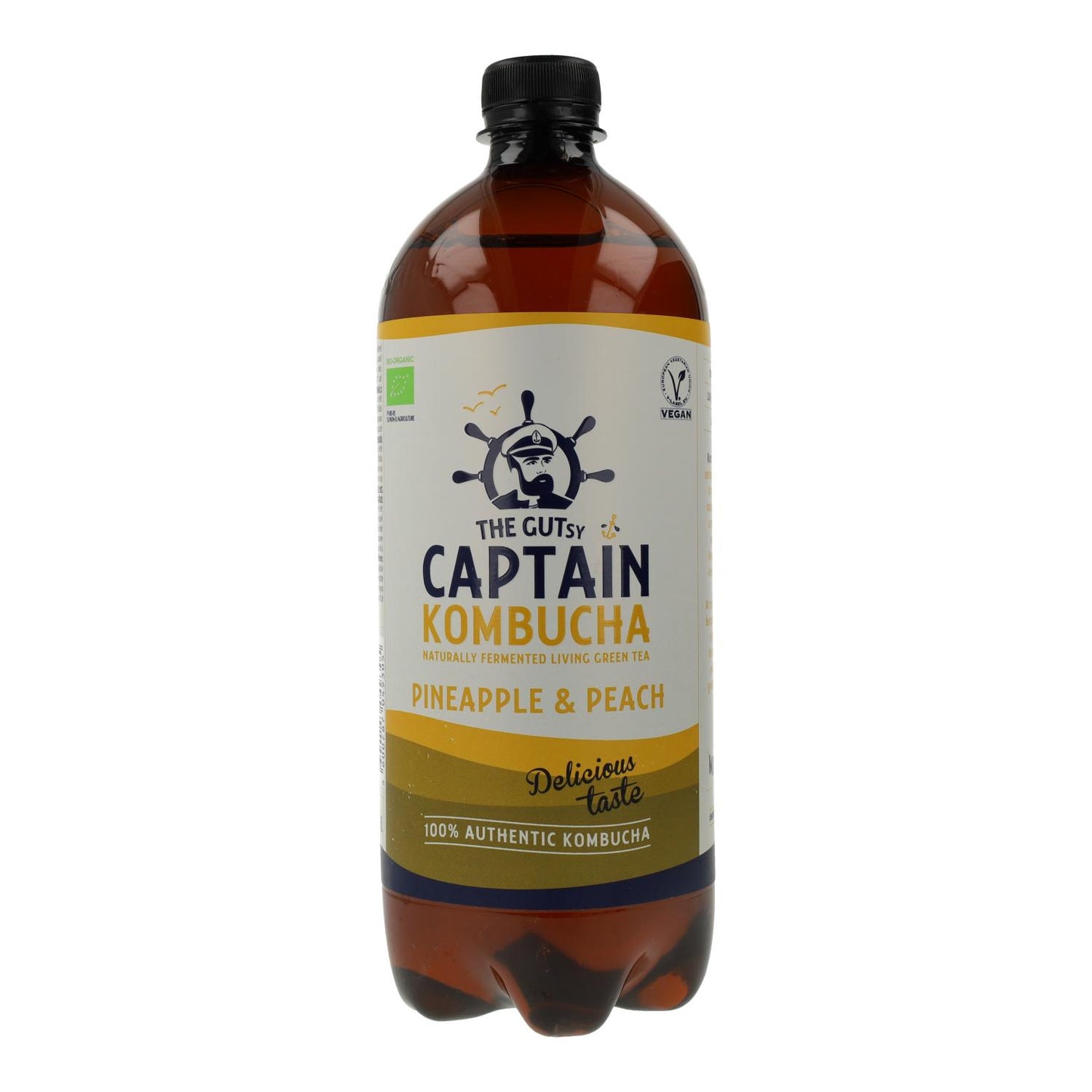 Kombucha Piña y Melocotón BIO Captain Kombucha 1 L