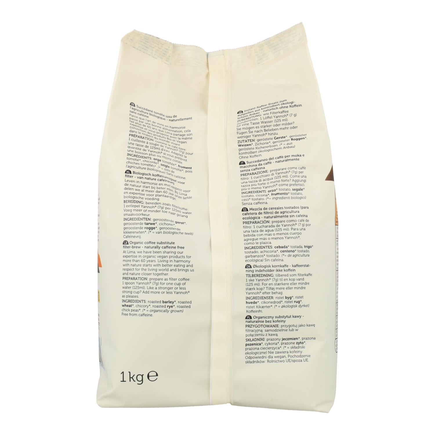 Cereales tostados filtro Yannoh ECO Lima 1kg