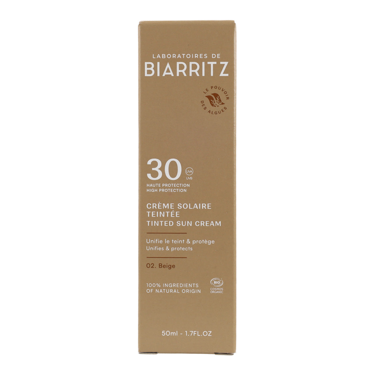 Beige SPF30 Facial Sunscreen Cream Alga Maris 50 ml