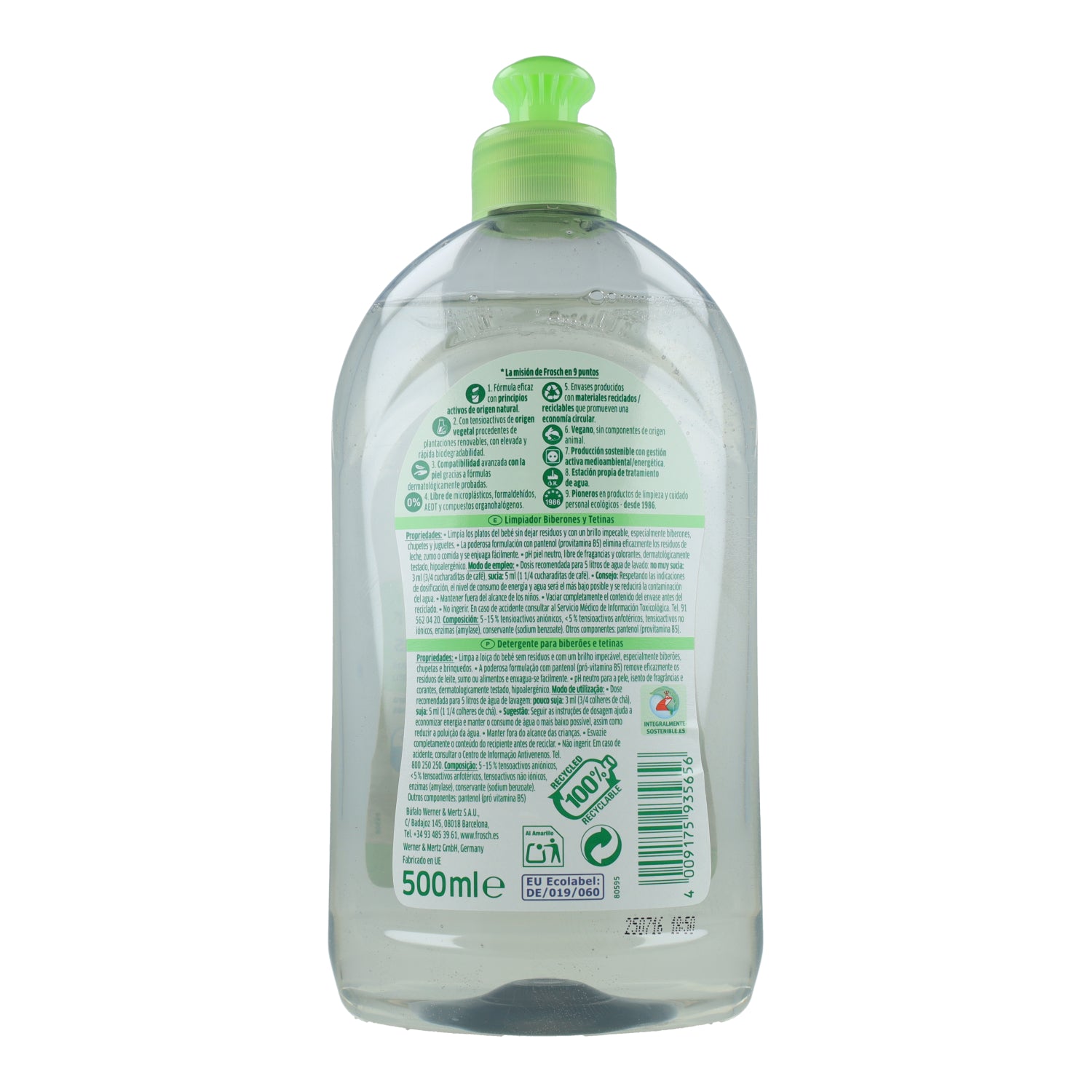 Frosch Baby Bottle and Teat Cleaner 500 ml