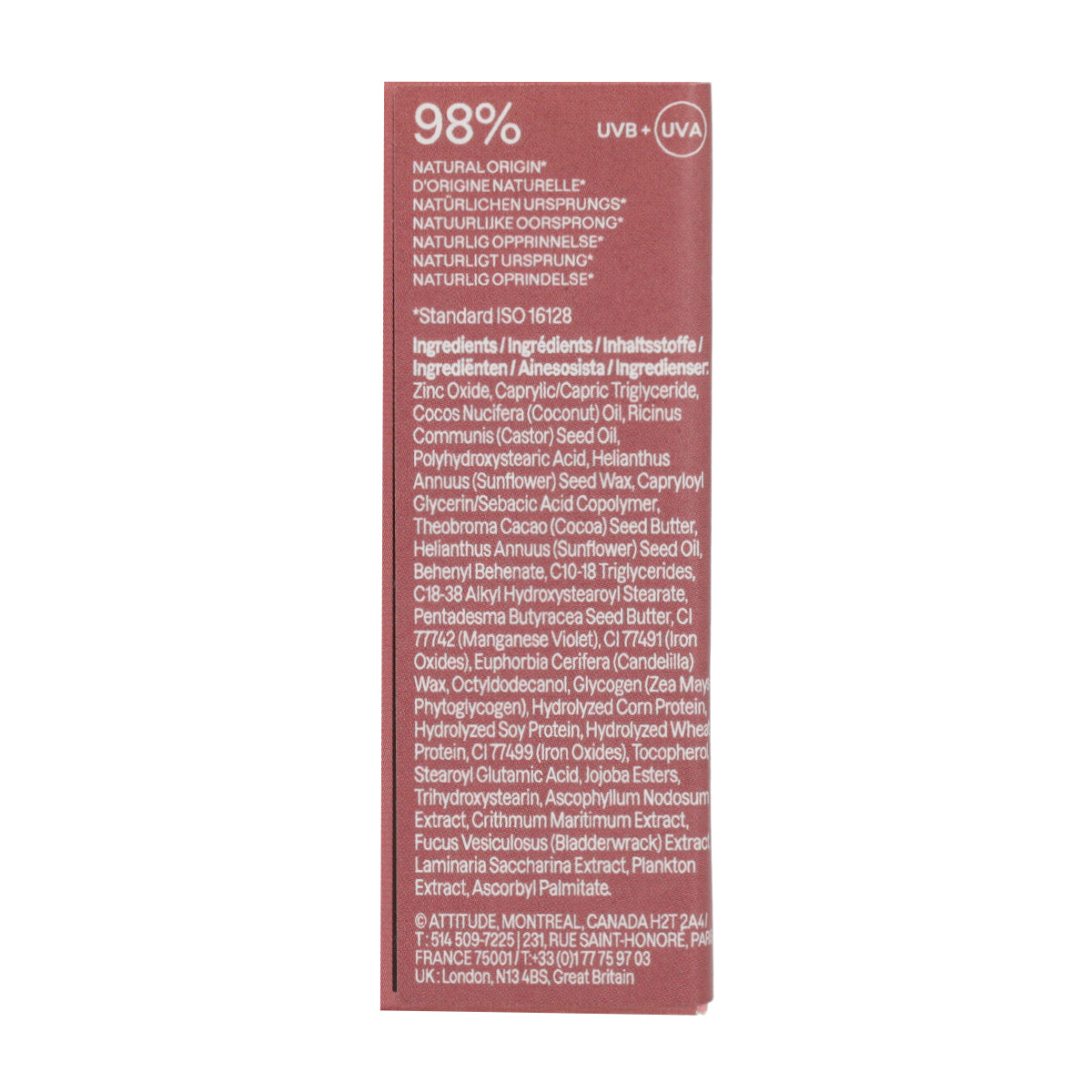 Oceanly - PHYTO-SUN Tinted Lip Balm SPF 30 - Terracotta, Attitude, 8.5 g