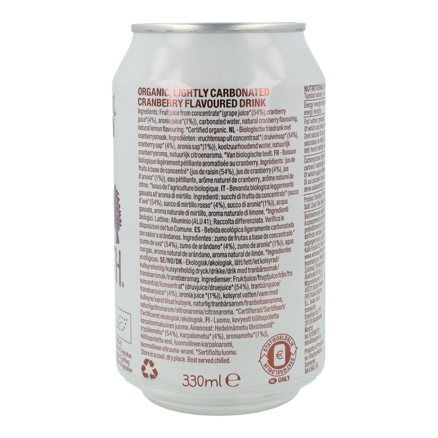 Refresco Bio Arándanos Whole Earth 330ml