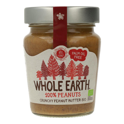 Crema de Cacahuete Bio Crunchy, 227g. Whole Earth