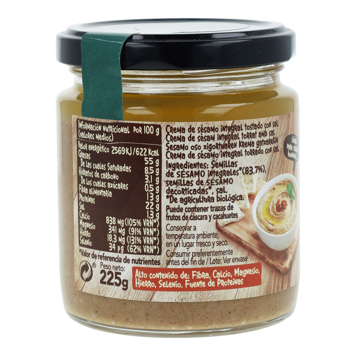 Biocop Wholemeal Roasted Tahini with Salt 225 g