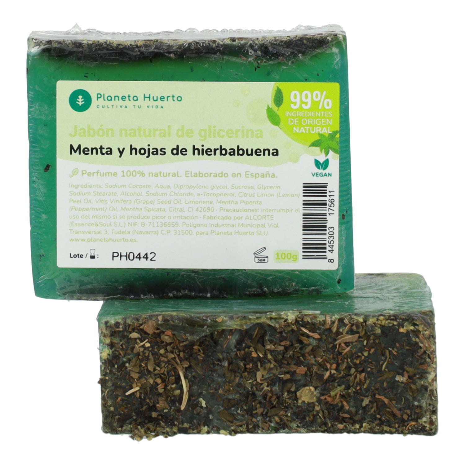 Natural glycerin soap mint and peppermint leaves 100 g