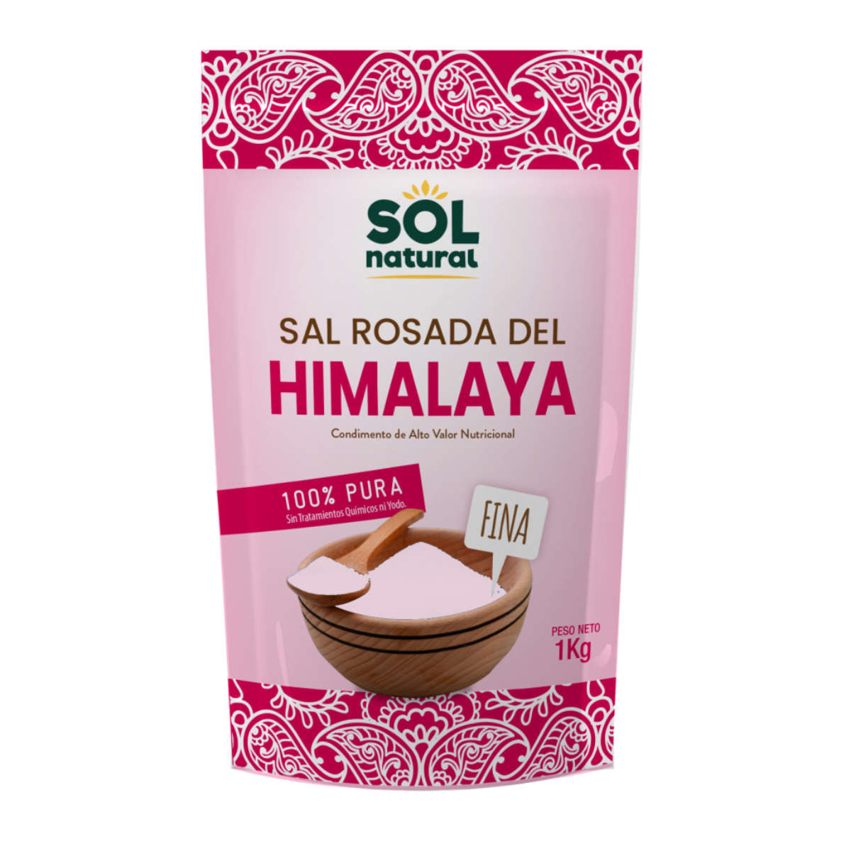 Fine Himalayan pink salt, Sol Natural 1 kg