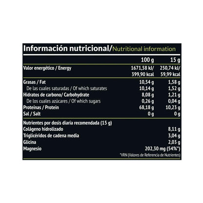 Elixir: Colágeno + Aceite TCM, 450 g Paleobull Elixir Neutro 450 g