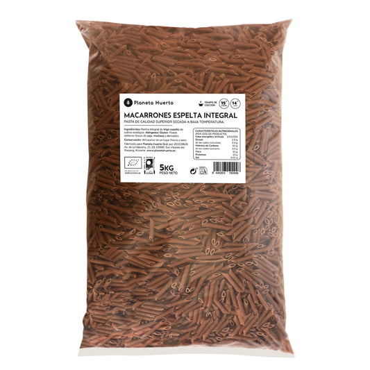 Macarrones de espelta integral ECO Planeta Huerto 5 Kg