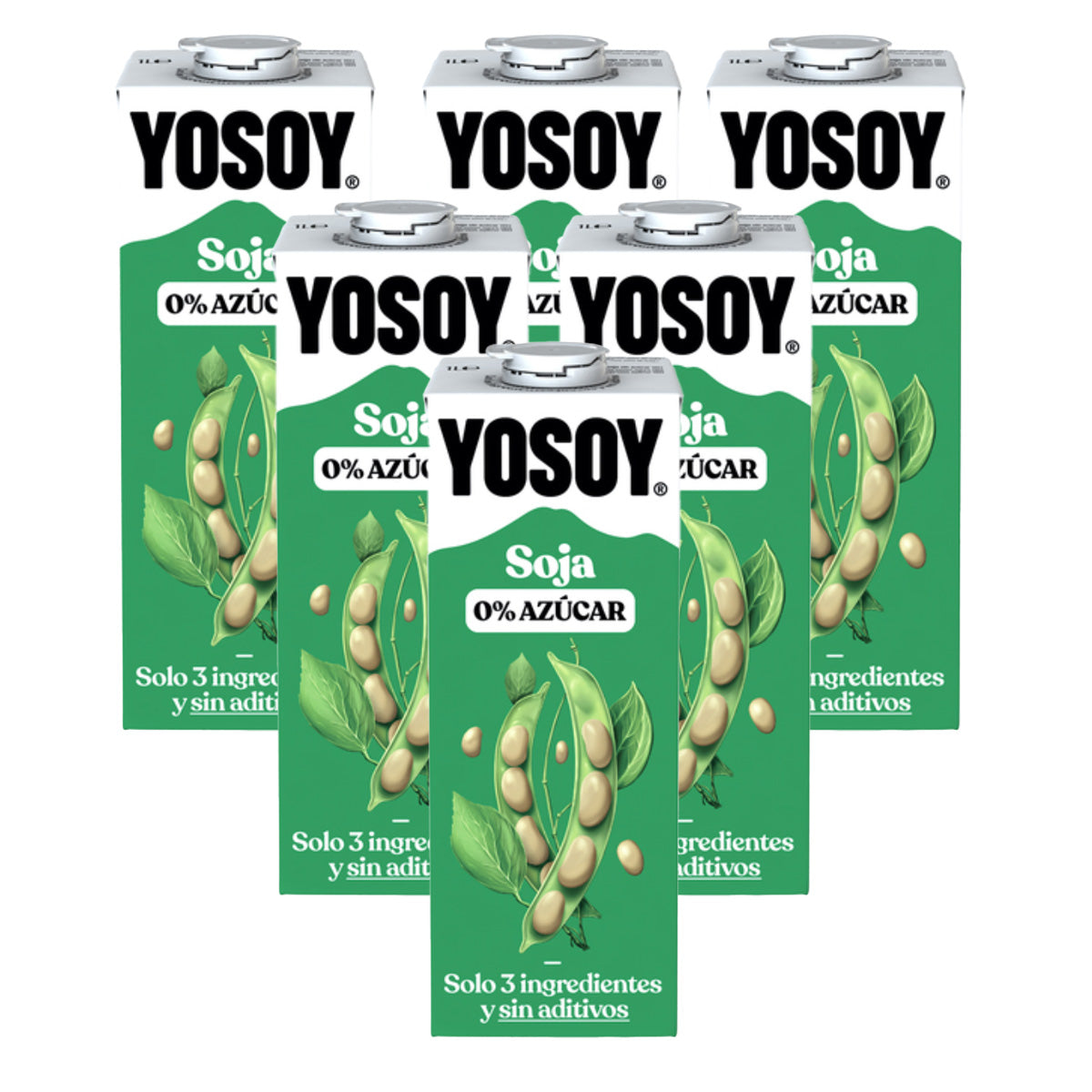Pack 6x Bebida de Soja sin azúcar YOSOY 1L