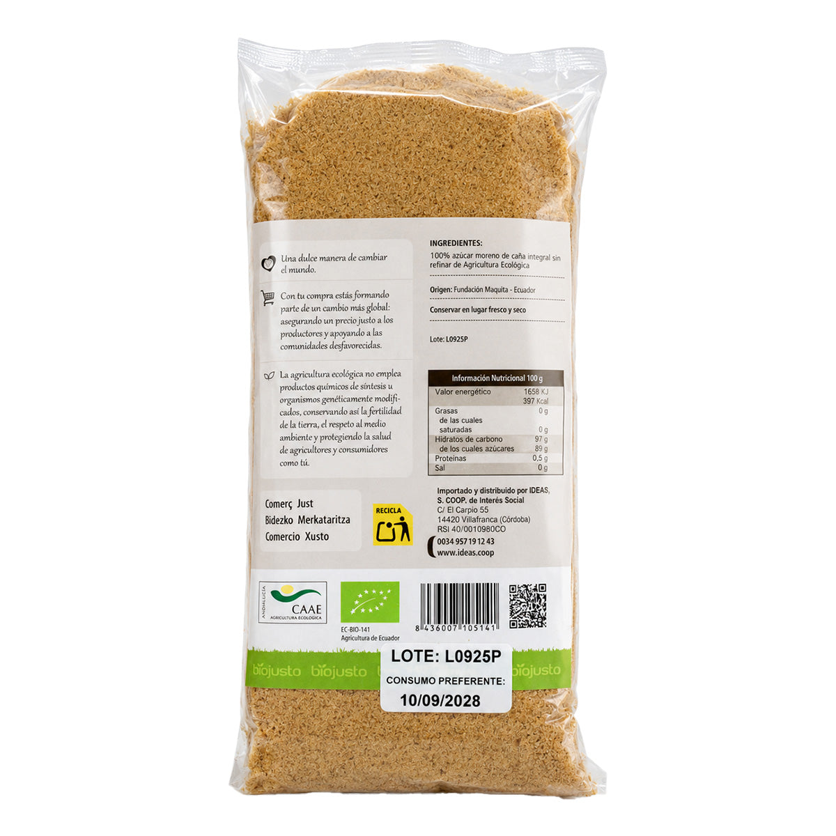 Ideas Organic Brown Cane Sugar Panela 1 kg