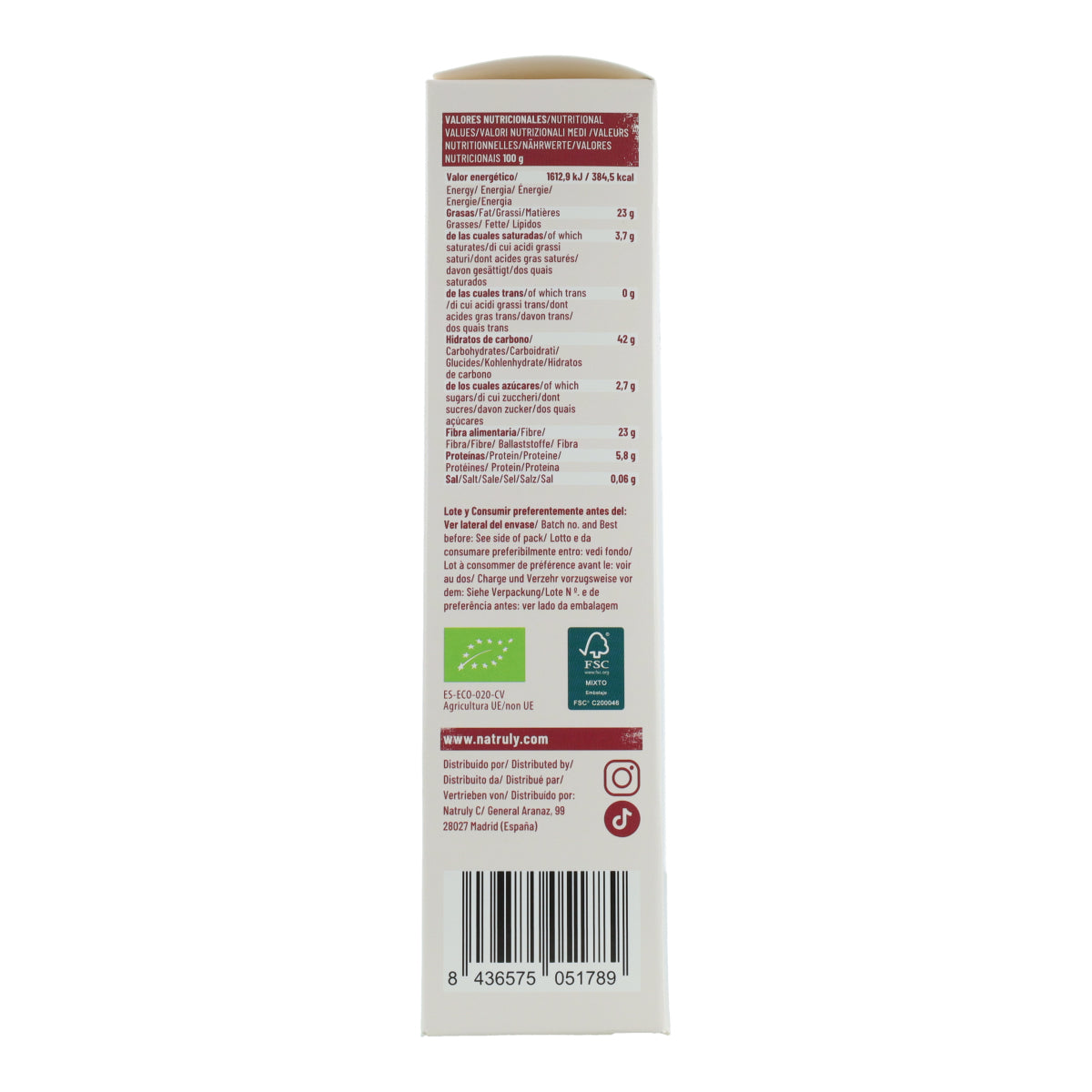Natruly Organic Cinnamon Flavour Cookies 125 g