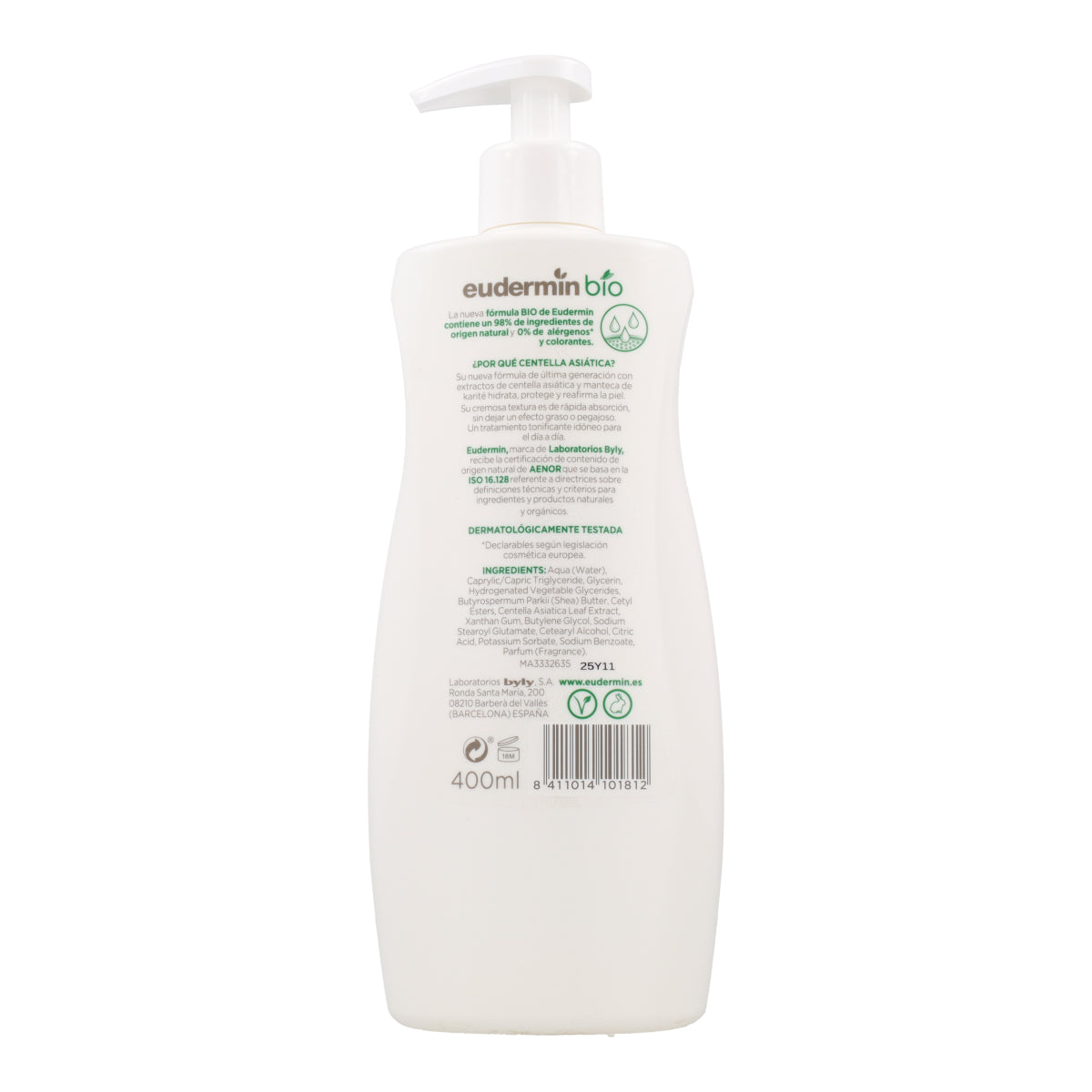 Eudermin organic firming body cream 400 ml