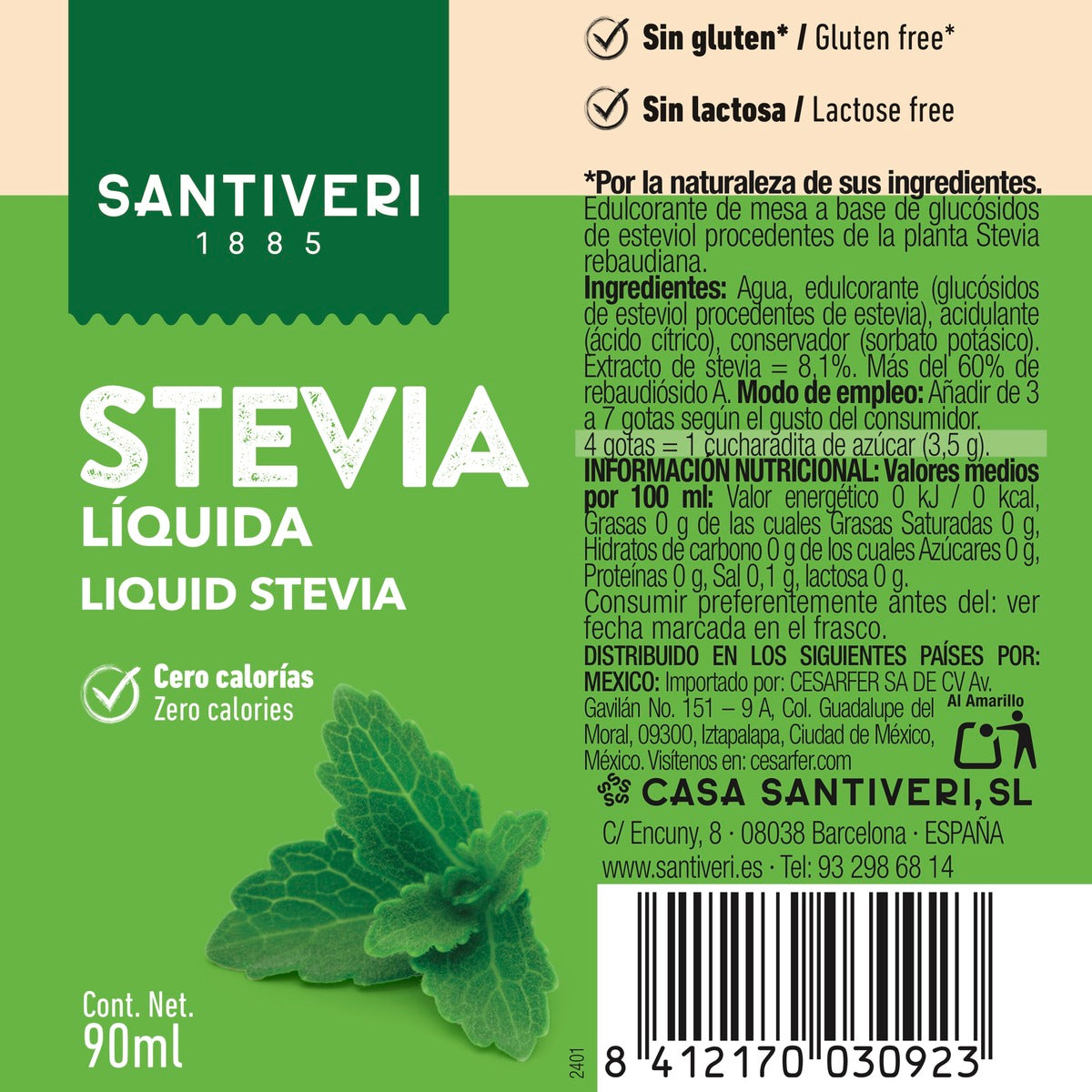 Santiveri Liquid Stevia 90 ml