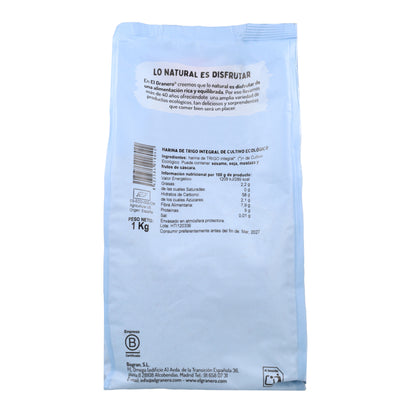 El Granero Organic Wholemeal Wheat Flour 1 kg