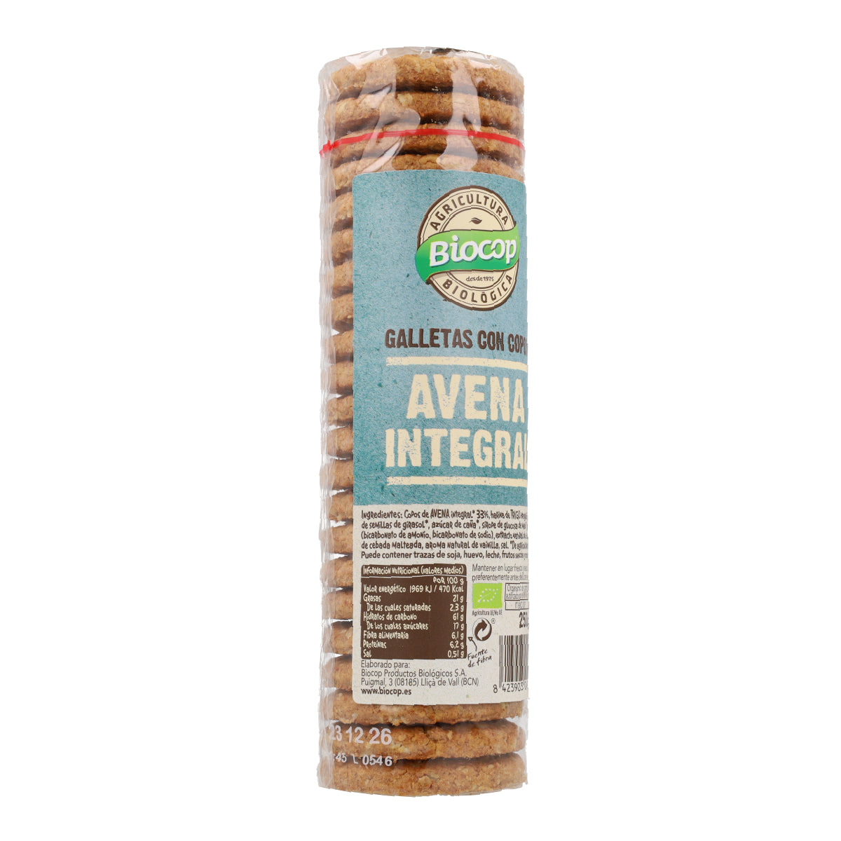 Biocop Wholemeal Oat Flake Biscuits, 250 g