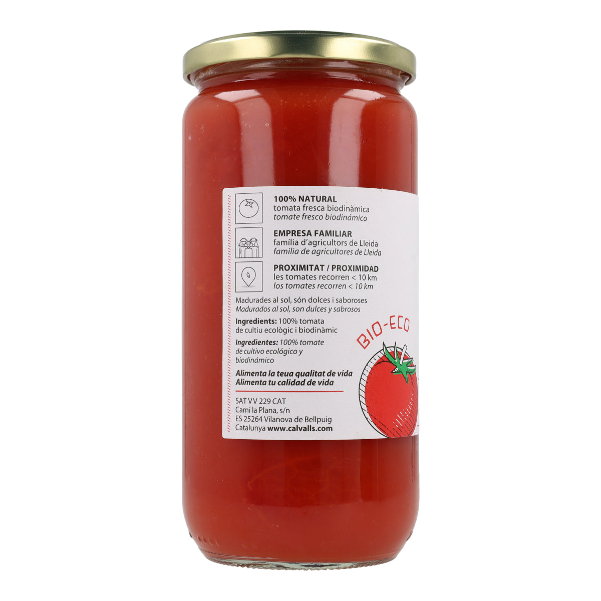 Cal Valls organic whole peeled tomatoes 660 g