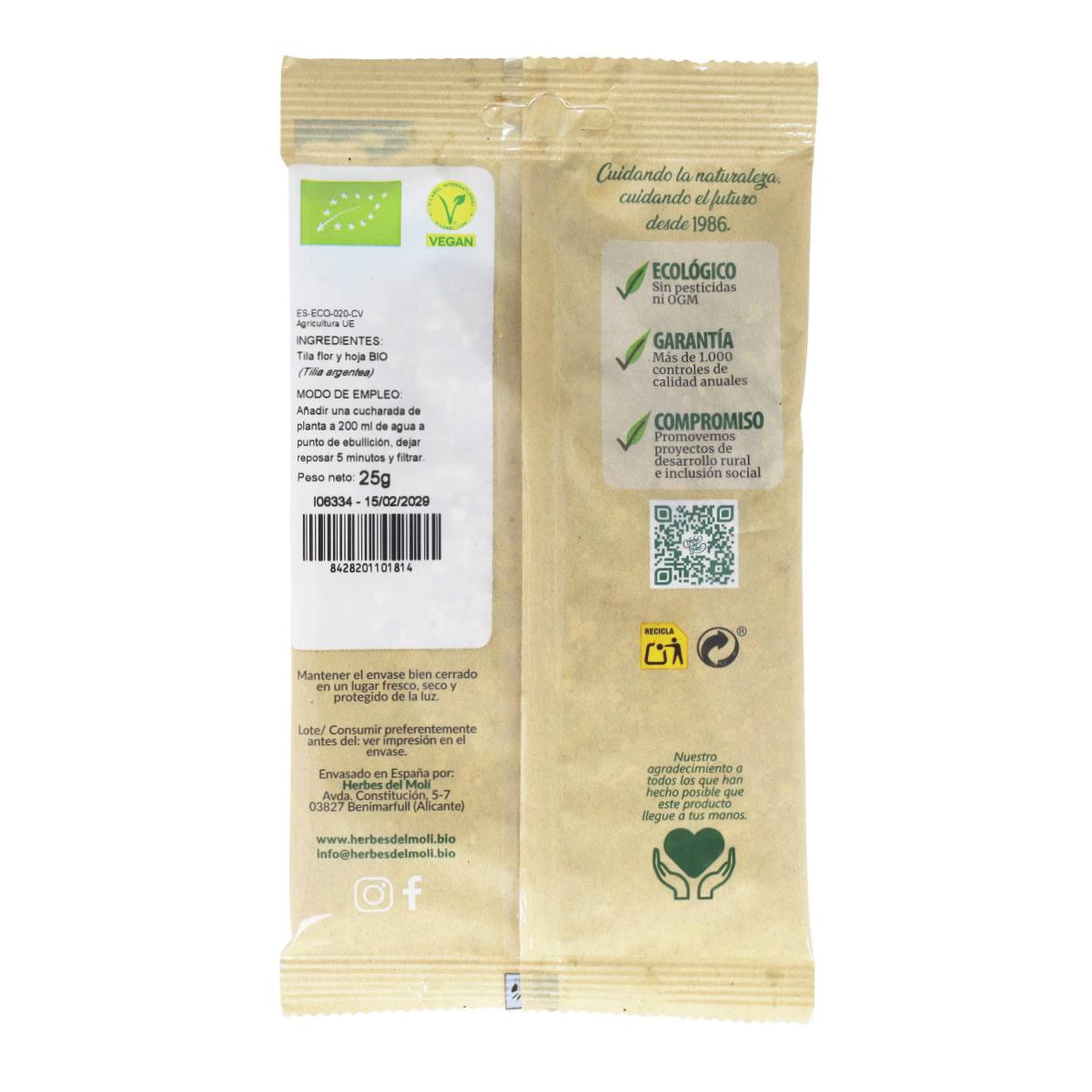 Linden leaves Herbes del Molí, 25 g