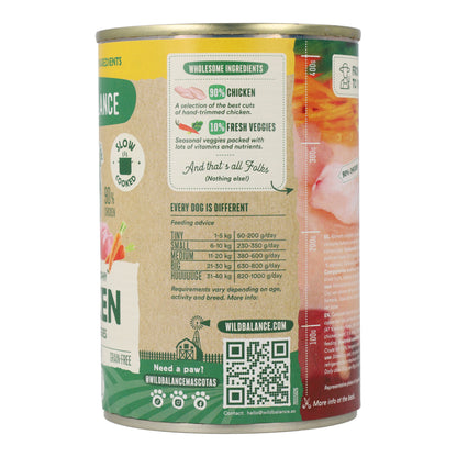 BARF Chicken Tin for Dogs Wild Balance 400 g
