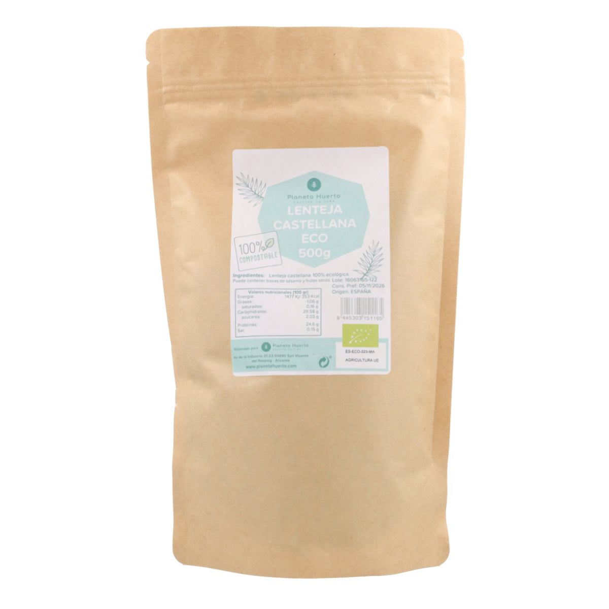 Castilian Lentils ECO Planeta Huerto