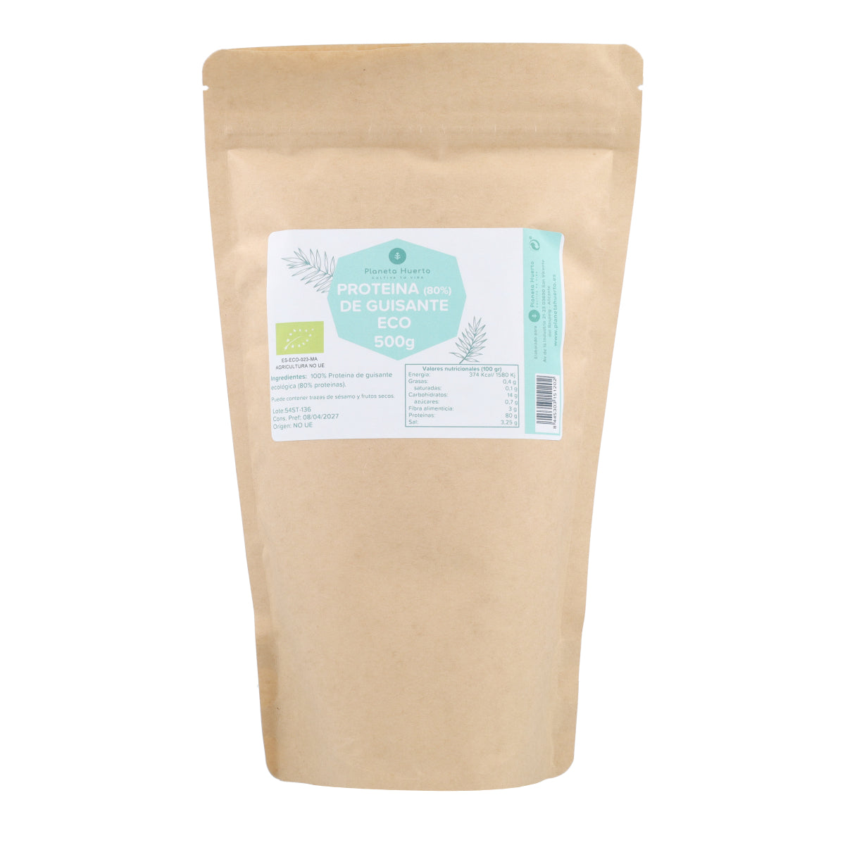 Pea Protein 80% ECO Planeta Huerto 500 g