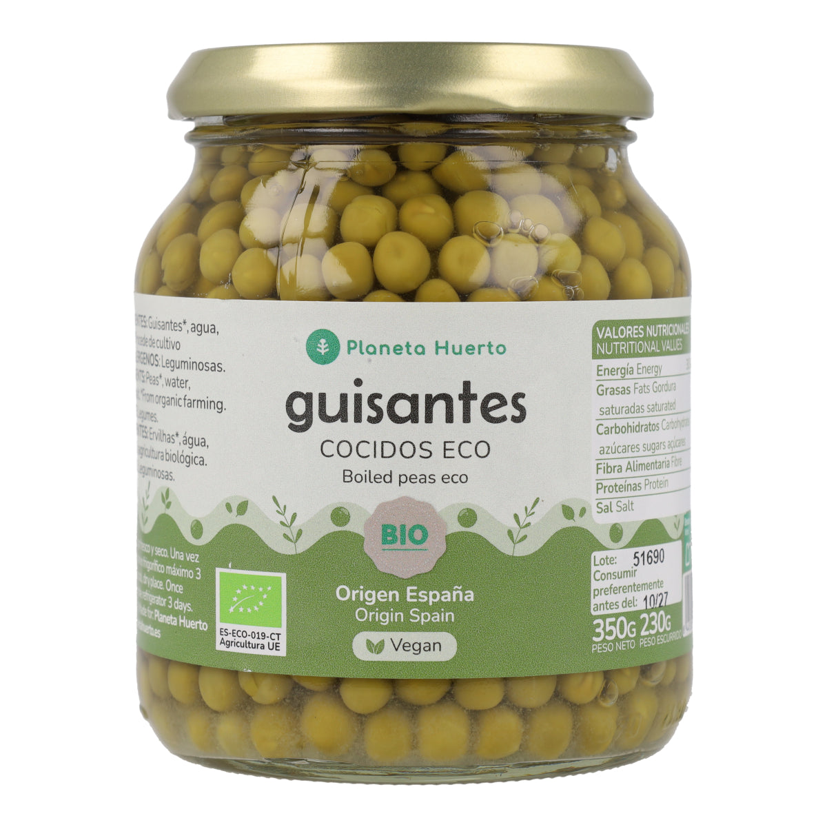 Peas ECO Planeta Huerto 320 g