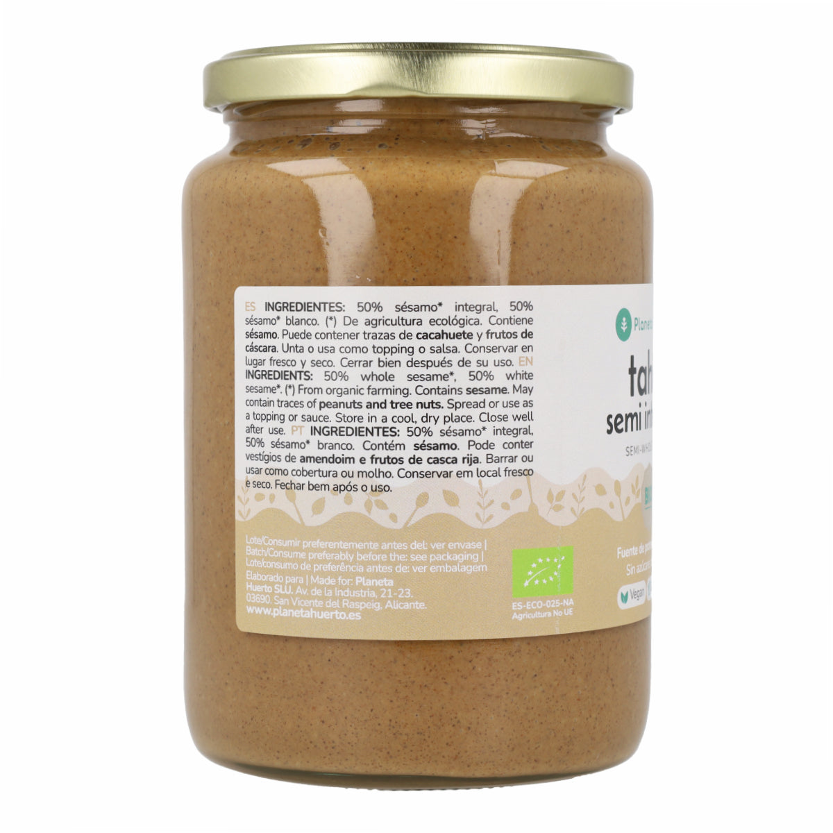 Semi-wholemeal Tahini ECO Planeta Huerto