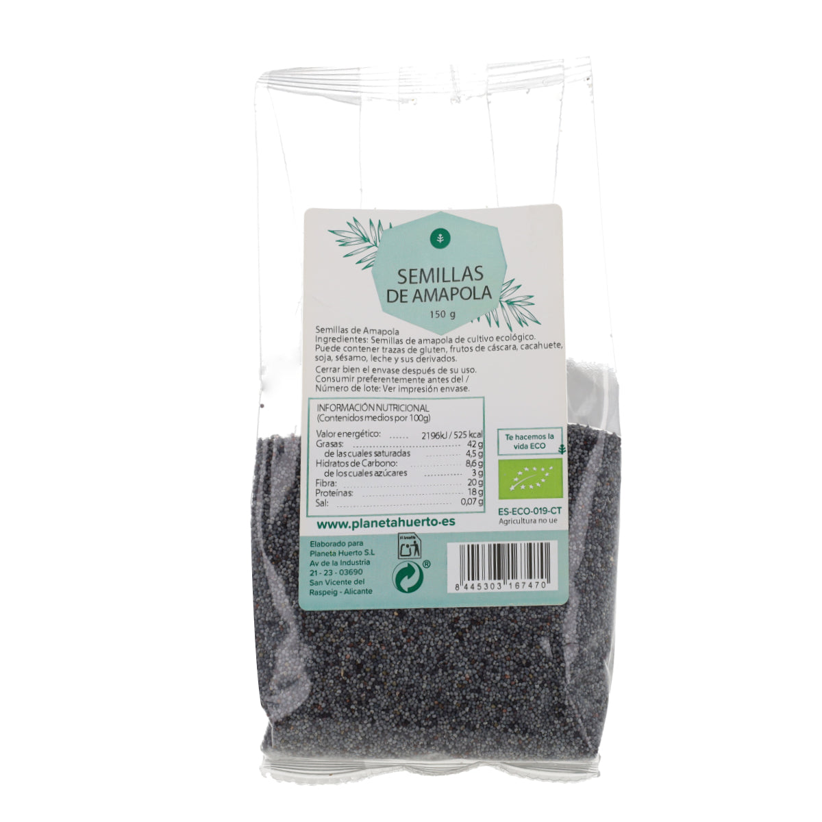 Poppy seeds ECO Planeta Huerto 150 g