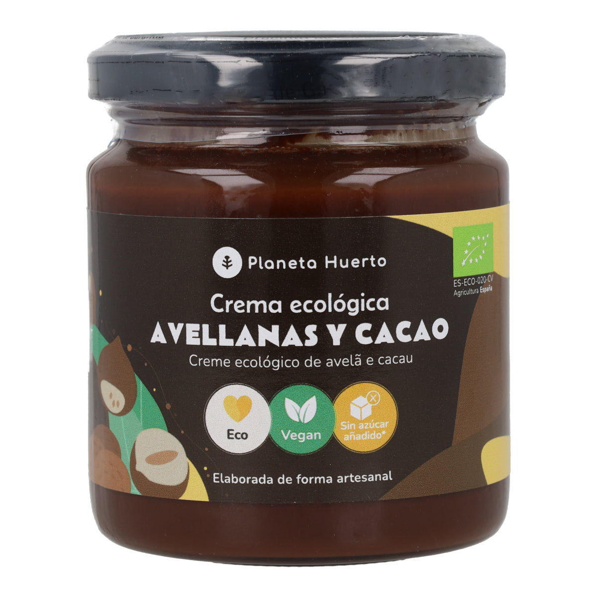 Hazelnut and cocoa cream with no added sugars ECO Planeta Huerto 230 g