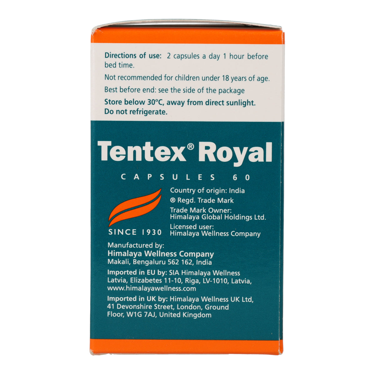 Suplemento Tentex Royal Himalaya 60 cápsulas