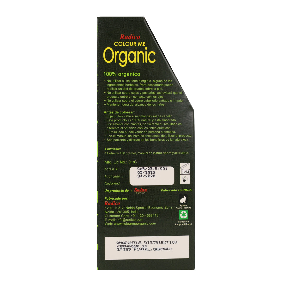 Radico reddish brown vegetable hair dye 100 g