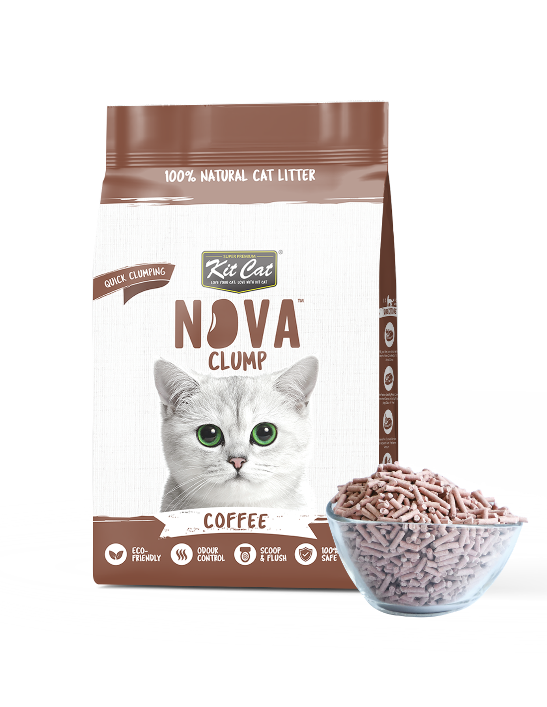 Eco SoyaClump Cat Litter Kit - Coffee 7 L Cat litter