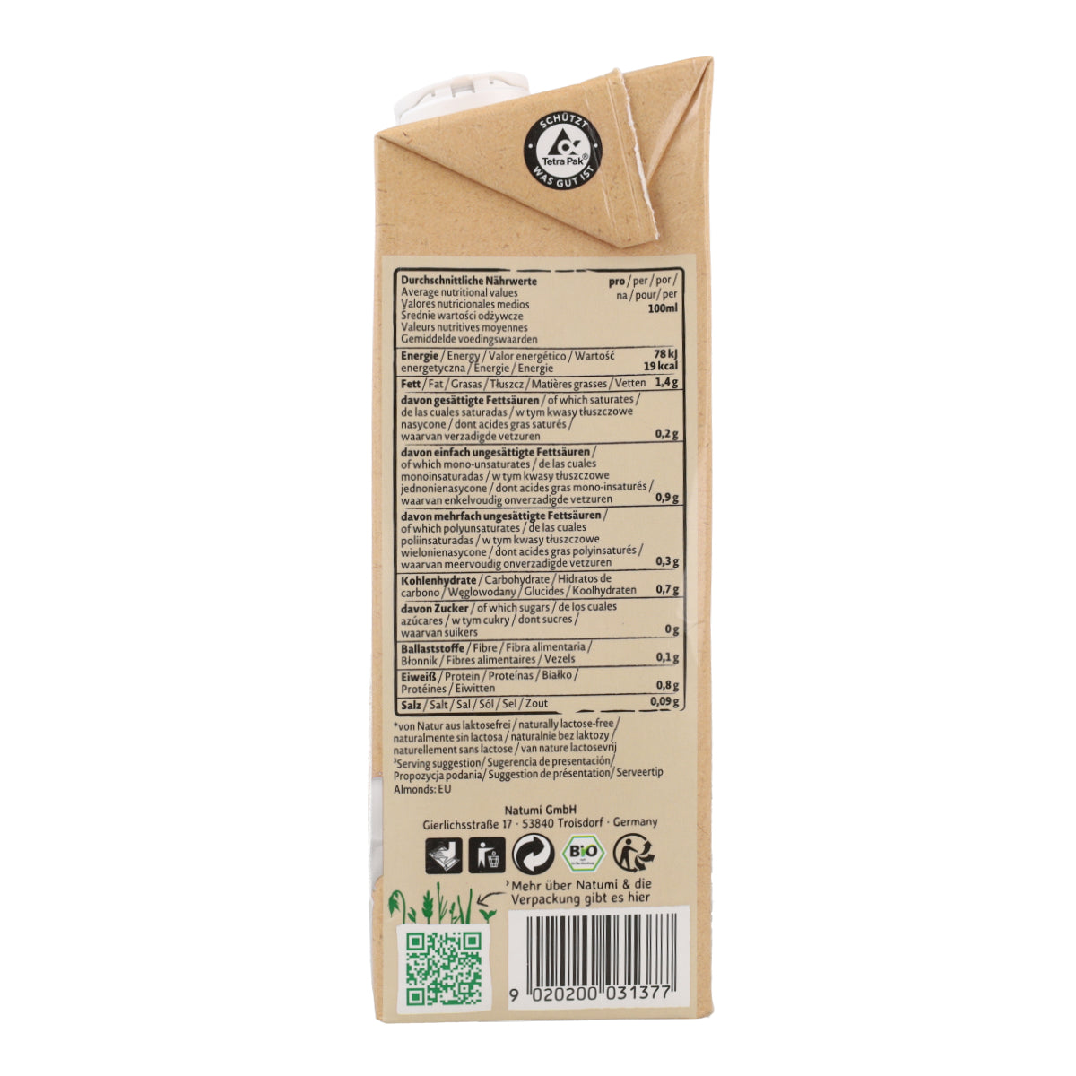 Natumi Organic Barista Almond Drink 1L