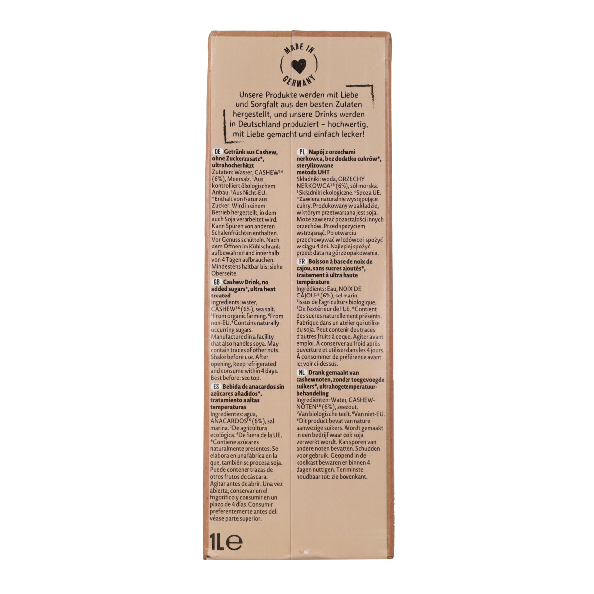 Natumi Organic Cashew Drink 1L