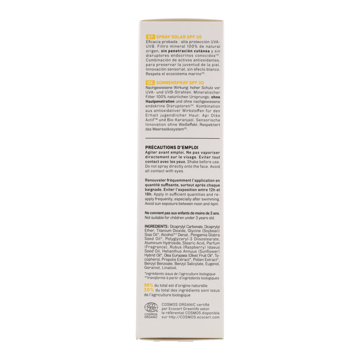 Acorelle SPF 30 Sun Spray 100 ml