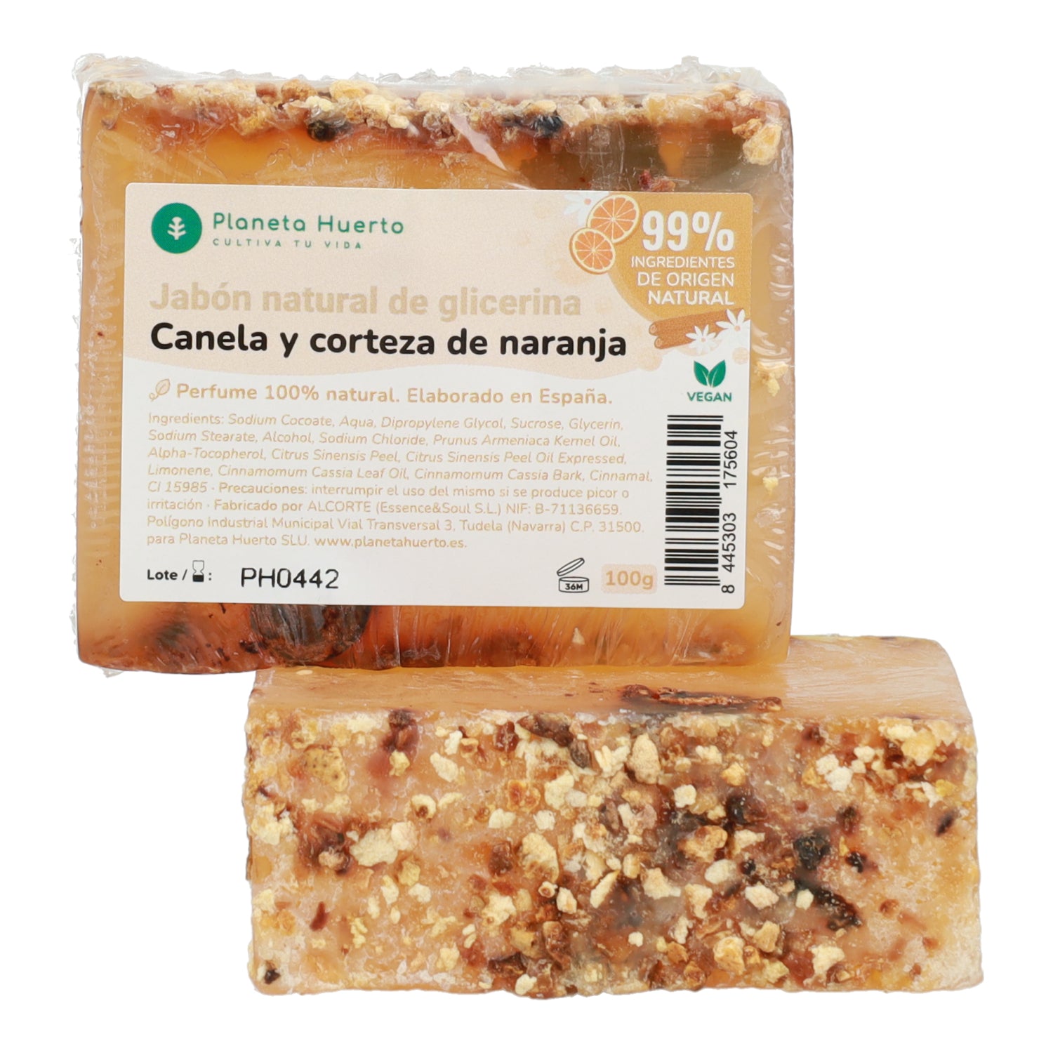 Natural glycerin soap cinnamon and orange peel 100 g