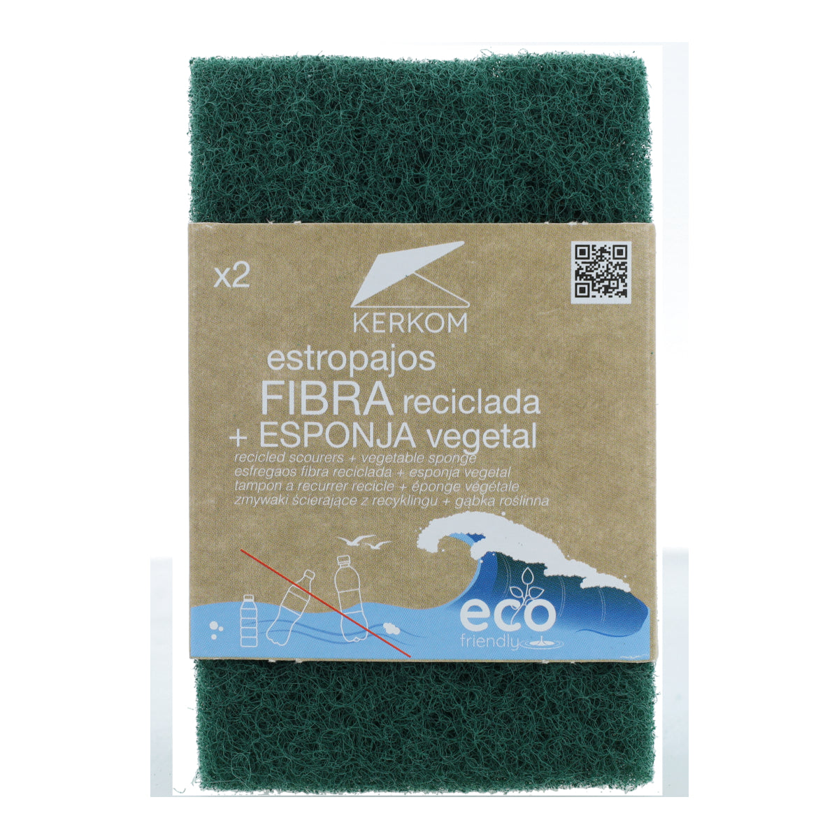 2 Eco Friendly ROZENBAL scouring pads with vegetable sponge