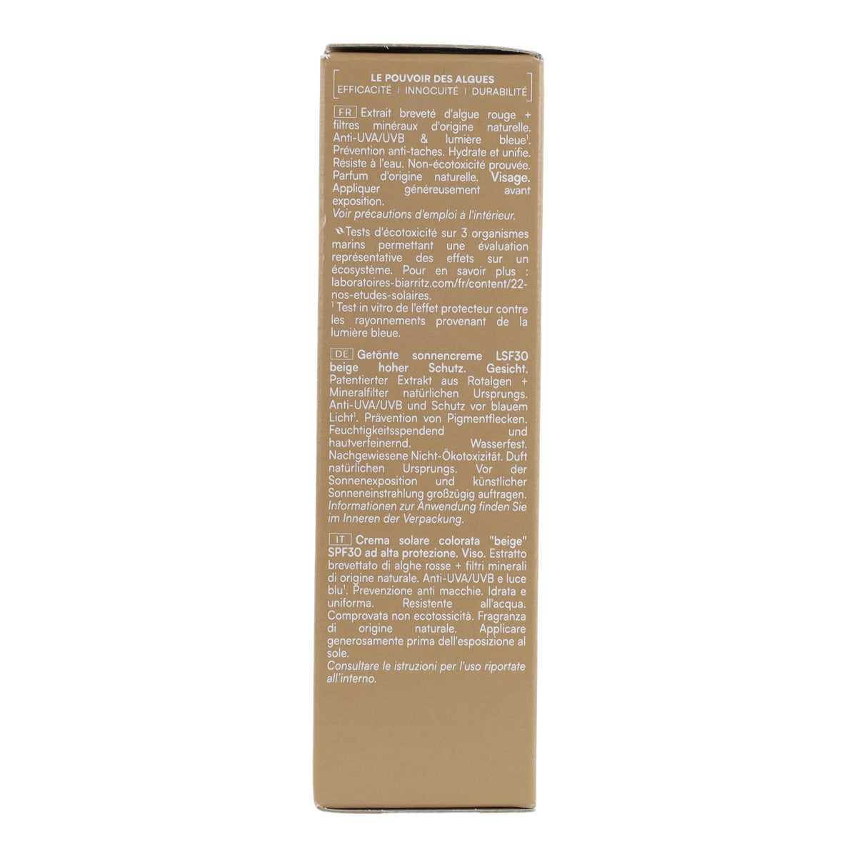 Beige SPF30 Facial Sunscreen Cream Alga Maris 50 ml