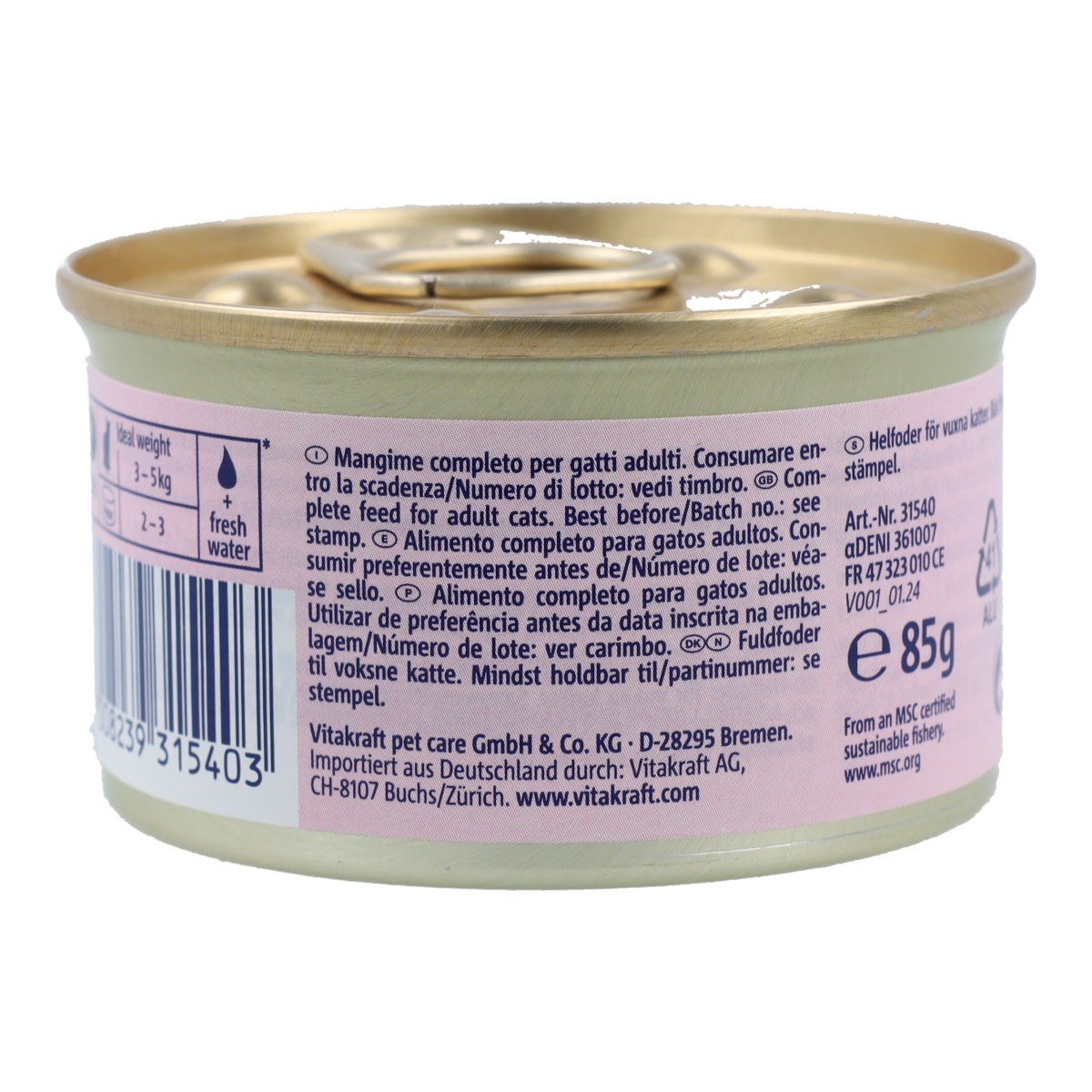 Vitakraft Poésie salmon mousse tin 85 g wet cat food