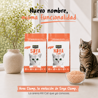 Kit Cat Eco SoyaClump Cat Litter - Peach 7 L Cat litter