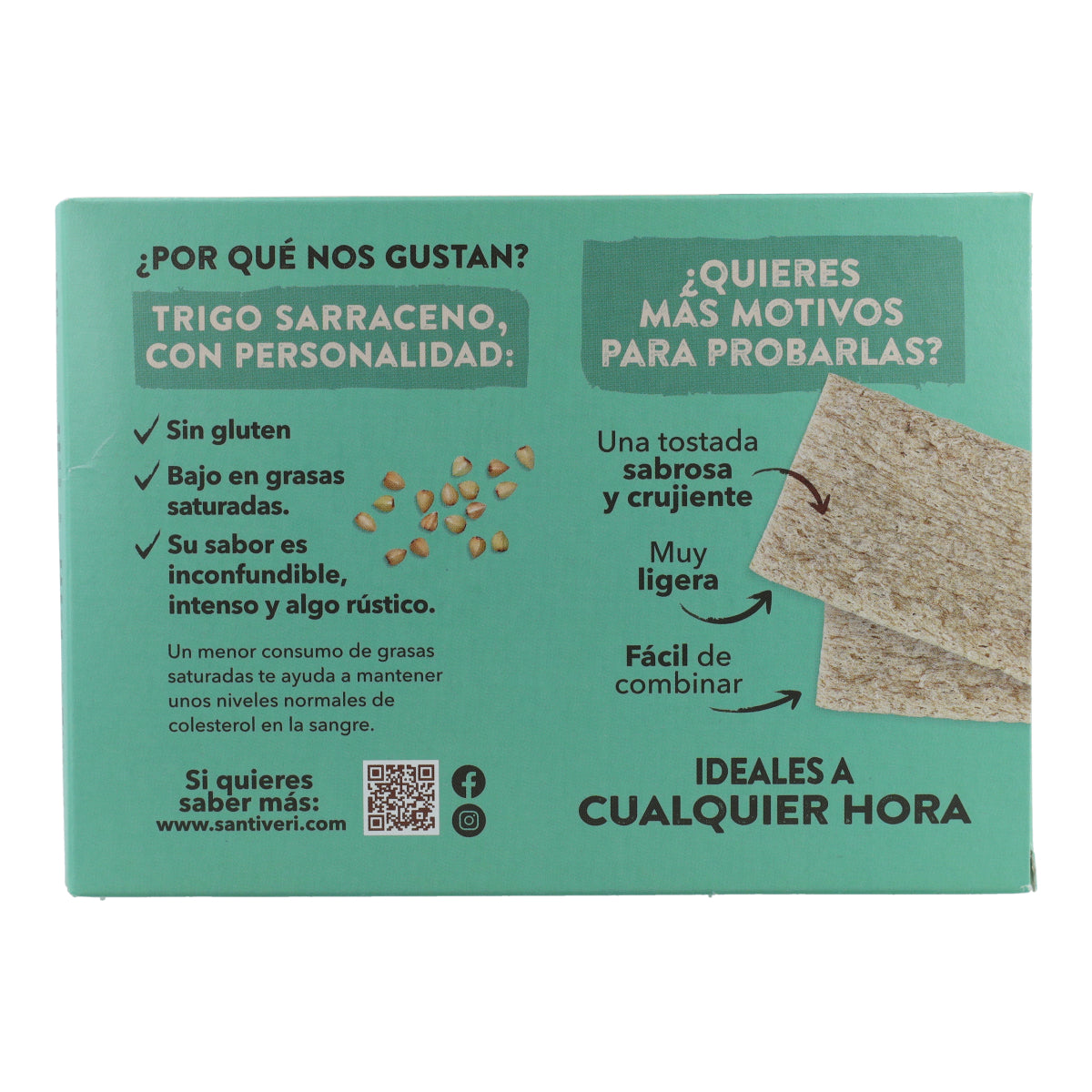 Light and Crispy Organic Buckwheat Toast Santiveri 100 g