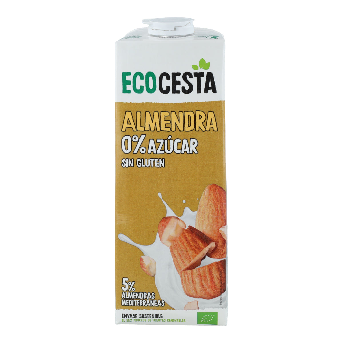 Organic Almond Drink 0% Sugar, 1L Ecocesta
