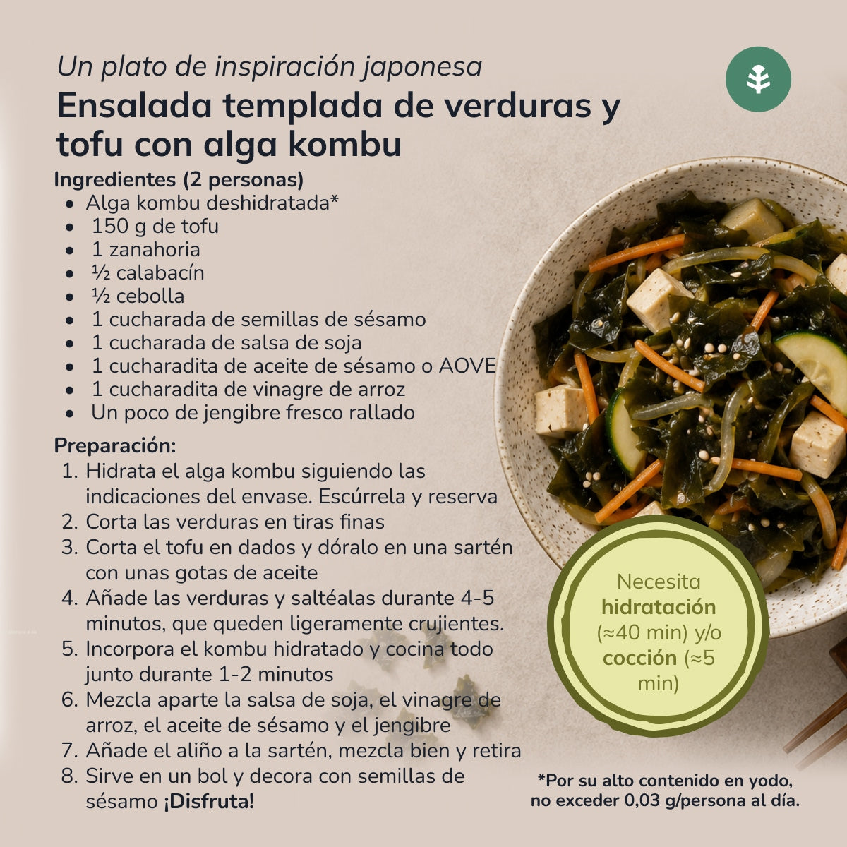 Kombu seaweed flakes ECO Planeta Huerto 100 g