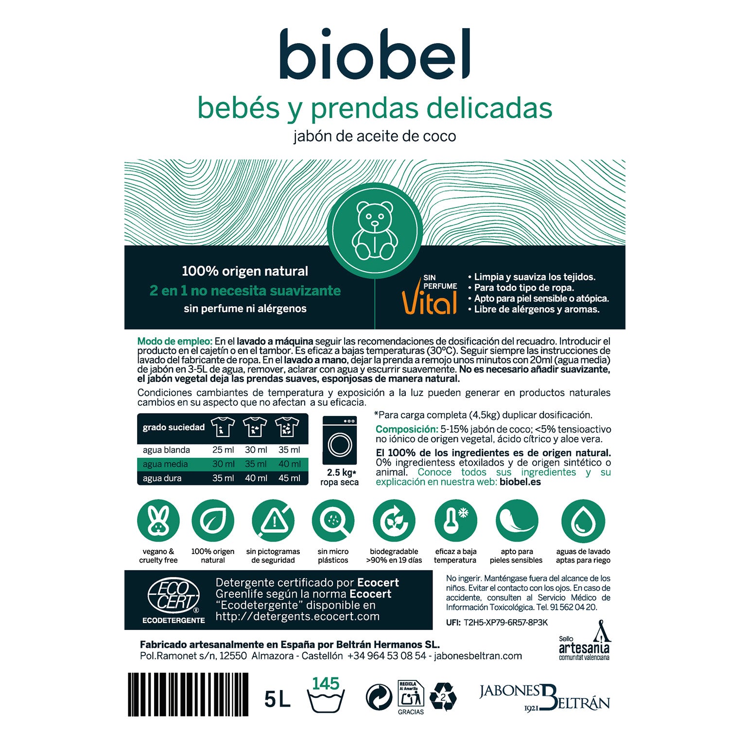 Biobel Baby and Sensitive Skin Laundry Soap 5 L