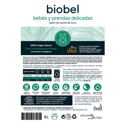 Biobel Baby and Sensitive Skin Laundry Soap 5 L