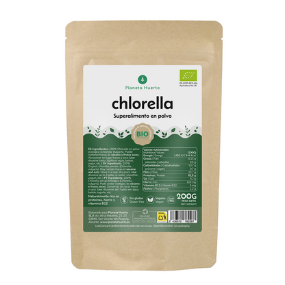 Chlorella seaweed powder ECO Planeta Huerto 200 g