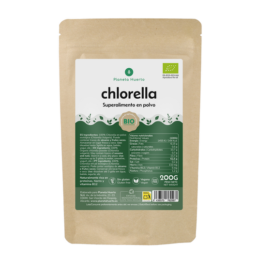 Chlorella seaweed powder ECO Planeta Huerto 200 g